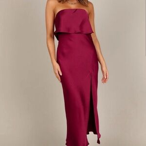 Petal & Pup Strapless Midi Dress